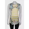 Linen T-shirt in print