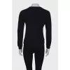 Black sweatshirt in signature print