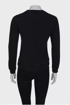 Black sweatshirt in signature print
