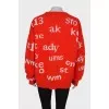 Printed wool sweater