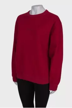 Burgundy loose fit sweatshirt