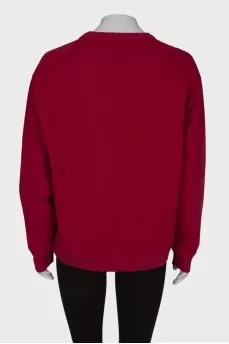 Burgundy loose fit sweatshirt