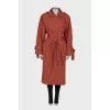 Dark orange waistband trench