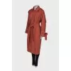 Dark orange waistband trench