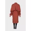 Dark orange waistband trench