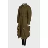 Dark green coat with massive pockets
