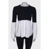 Combined two-tone sweater