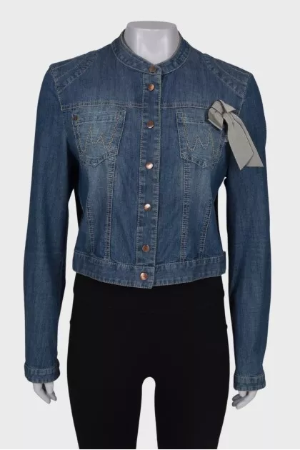 Denim cropped jacket