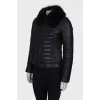 Leather jacket with fur