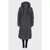 Long gray down jacket
