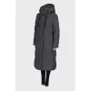 Long gray down jacket