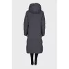 Long gray down jacket