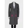 Single-breasted wool coat