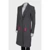 Single-breasted wool coat