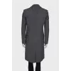 Single-breasted wool coat