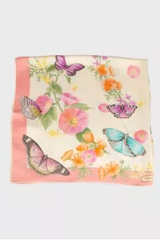 Printed silk scarf