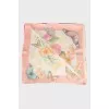 Printed silk scarf