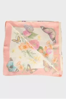 Printed silk scarf