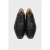 Perforated men's leather shoes