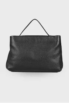 Black leather bag