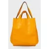 Leather tote bag