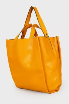Leather tote bag