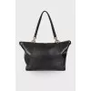 Black trapezoid bag