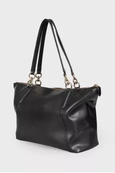 Black trapezoid bag