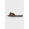 Python leather flip flops
