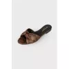 Python leather flip flops