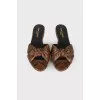 Python leather flip flops