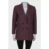 Checked double-breasted jacket