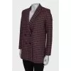 Checked double-breasted jacket