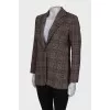 Straight-cut plaid jacket