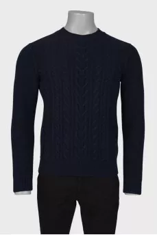 Men's blue wool sweater