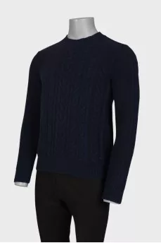 Men's blue wool sweater