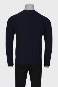 Men's blue wool sweater