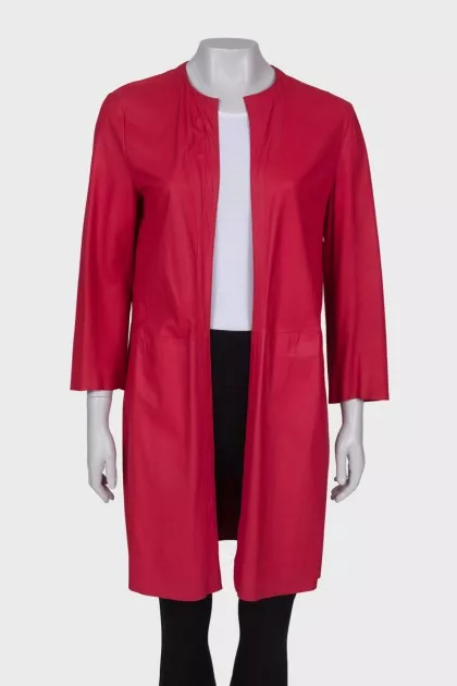 Red leather cloak