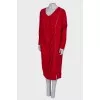 Red dress with side zip