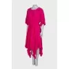 Fuchsia ruffled dress with tag