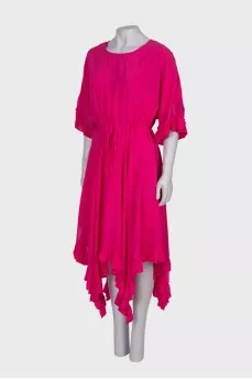 Fuchsia ruffled dress with tag
