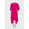 Fuchsia ruffled dress with tag