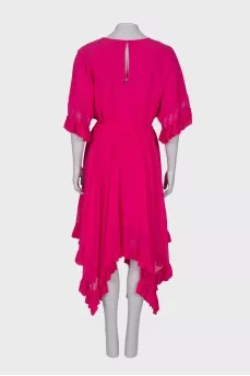 Fuchsia ruffled dress with tag
