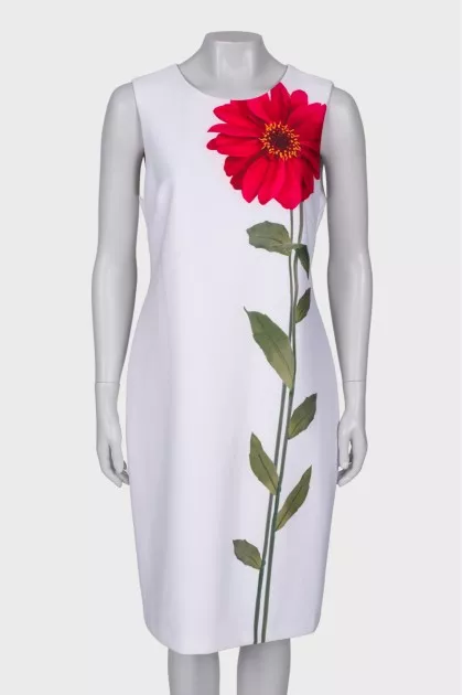 White dress with print
