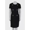 Black dress with gold hardware