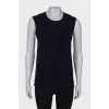 Navy blue knitted vest