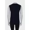 Navy blue knitted vest
