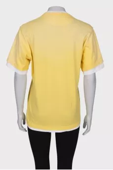 Yellow t-shirt with slogan