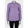 Lavender shirt with hidden closure