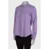 Lavender shirt with hidden closure